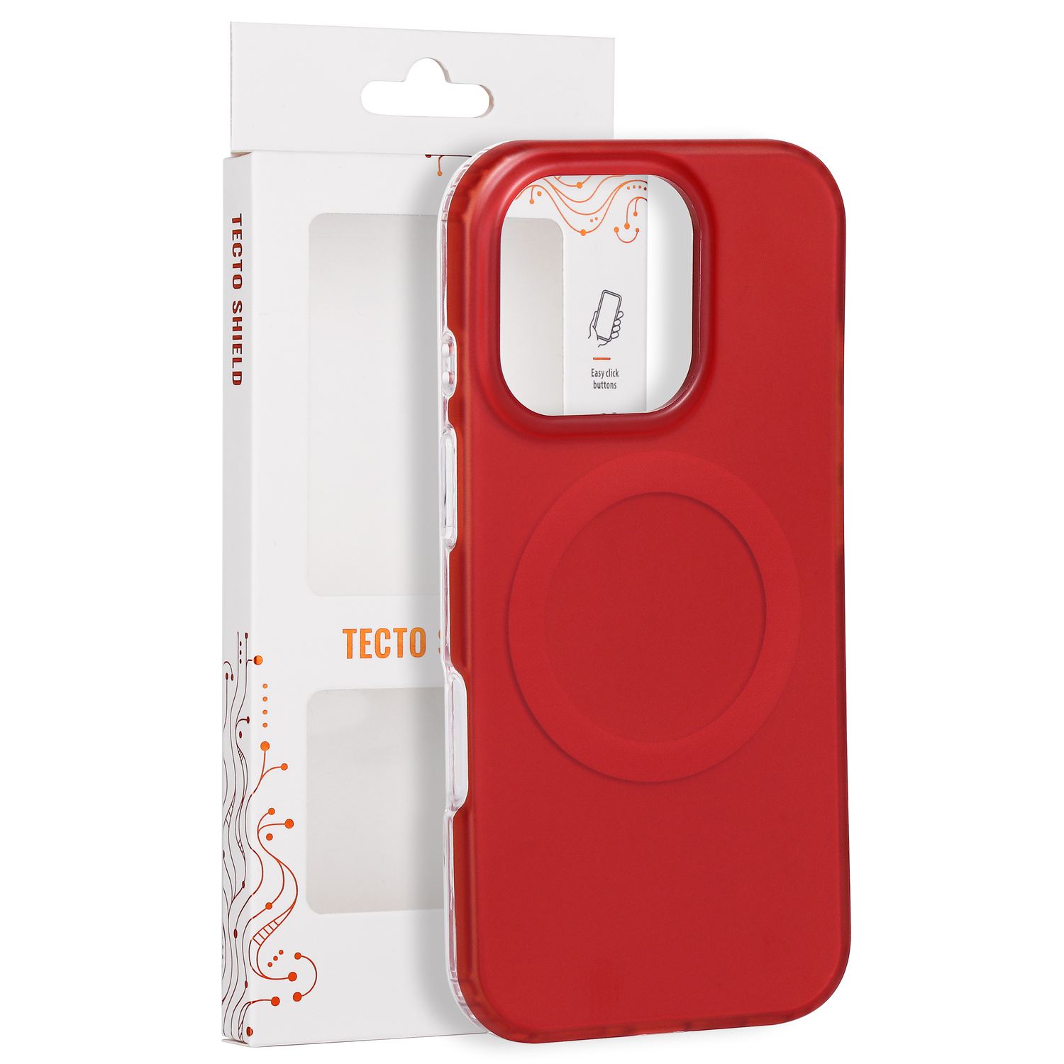 Tecto Shield Mistiq Mag vāciņš iPhone 16 Pro 6,3", sarkans