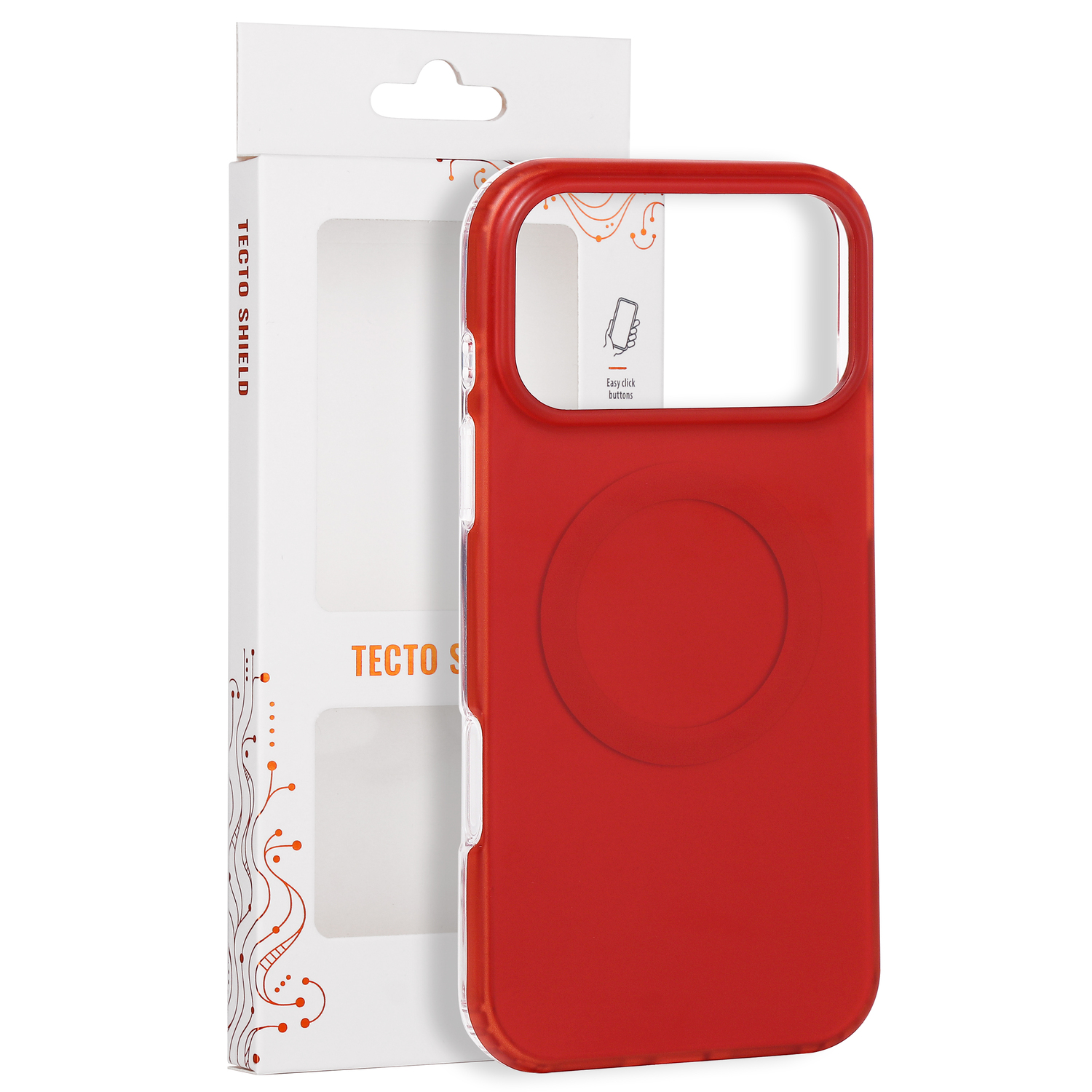 Tecto Shield Mistiq Mag vāciņš iPhone 17 Pro Max 6,9" / 18 Pro Max 6,9", sarkans