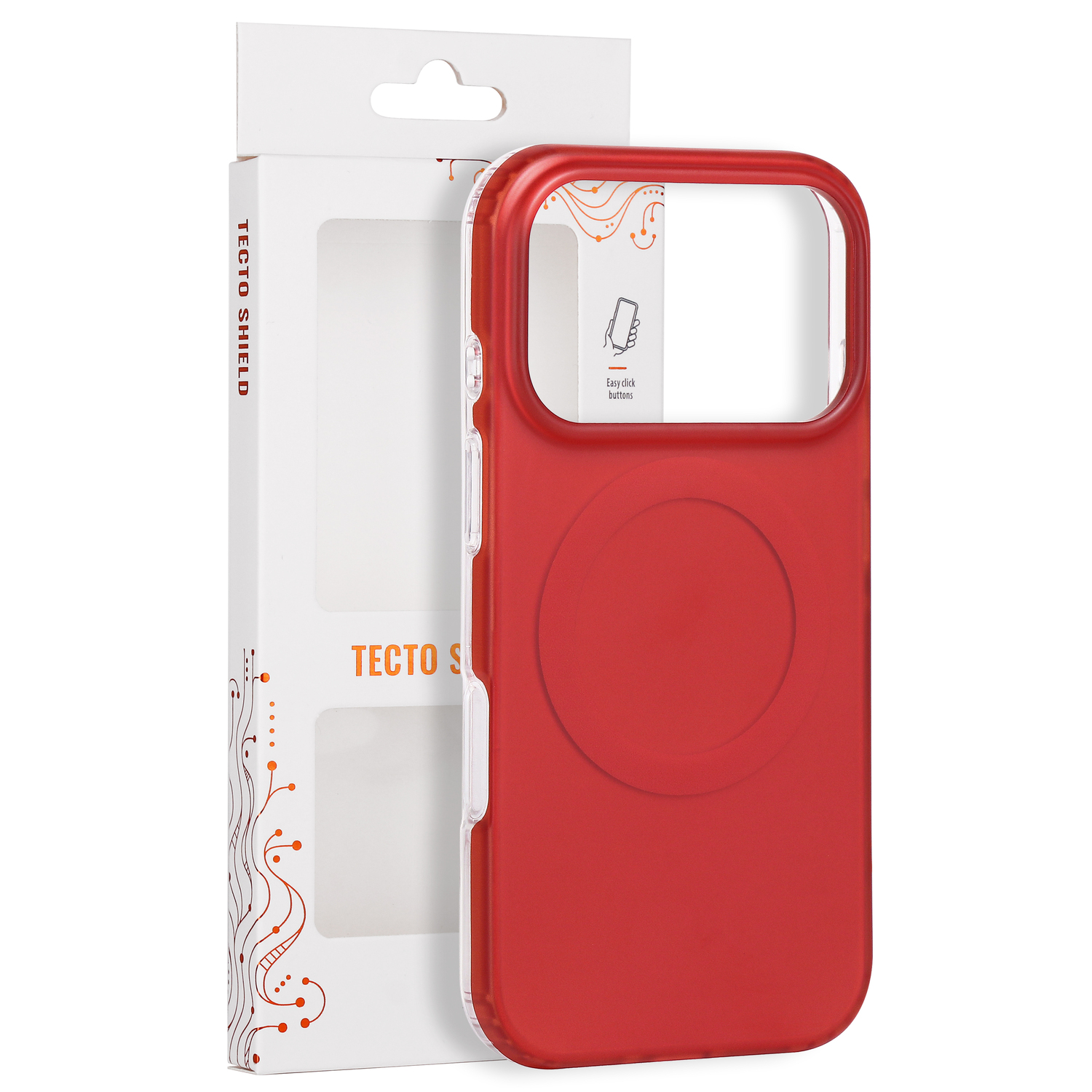 Tecto Shield Mistiq Mag vāciņš iPhone 17 Pro 6,3" / 18 Pro 6,3", sarkans