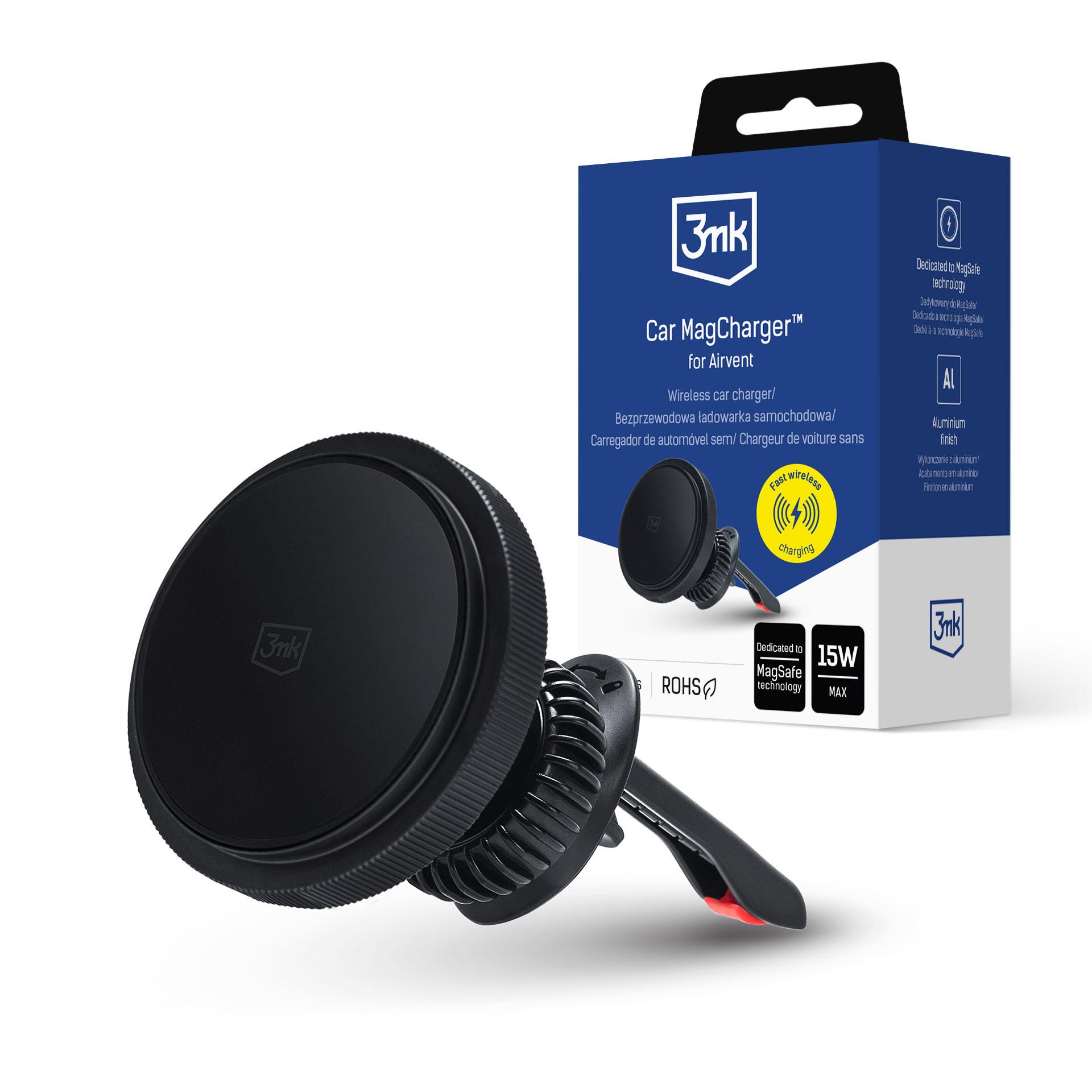 3mk Car MagCharger magnētiskais automašīnas turētājs ar uzlādi ventilācijas restei