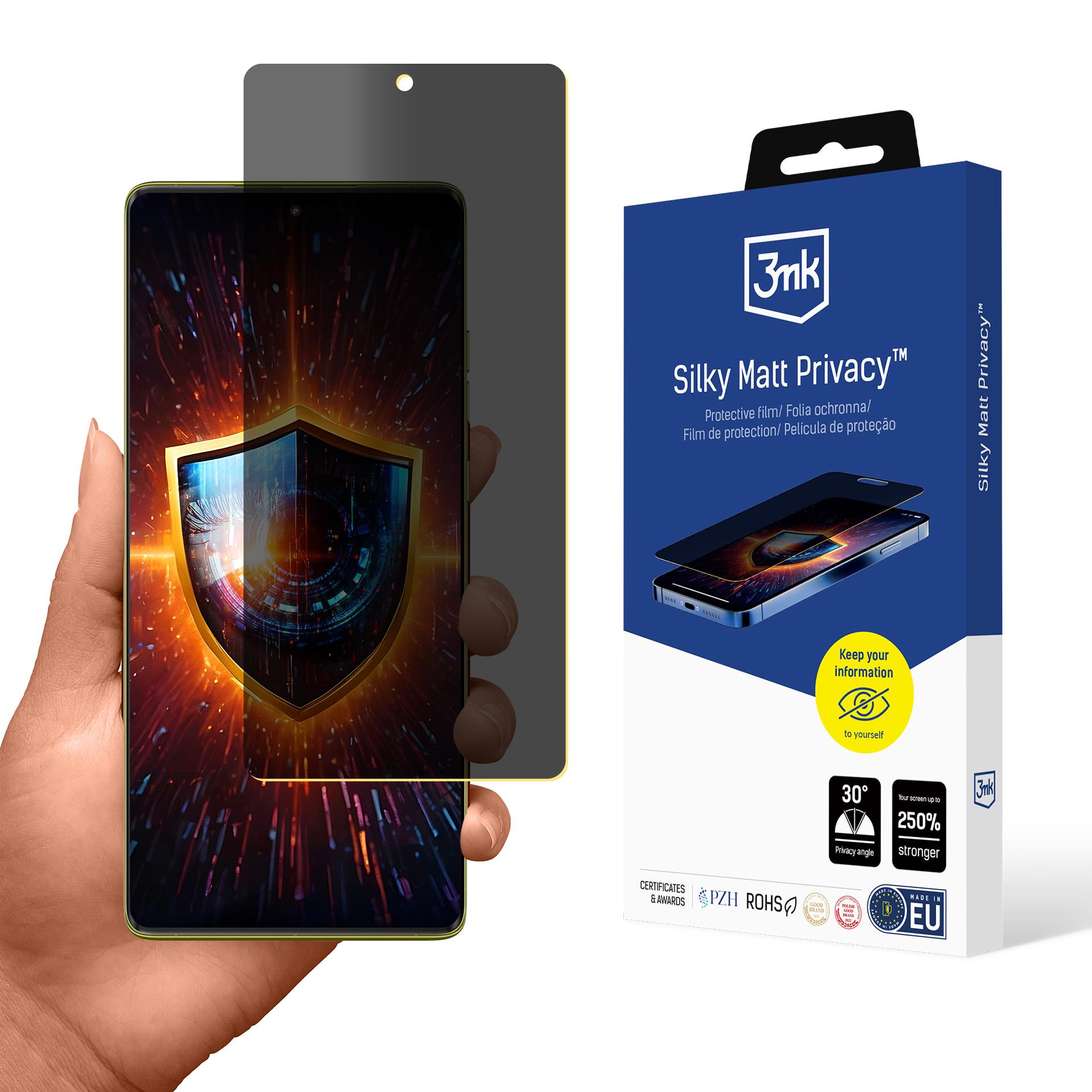 3mk Silky Matt Privacy – privātuma ekrāna aizsargs modelim Motorola Moto G85