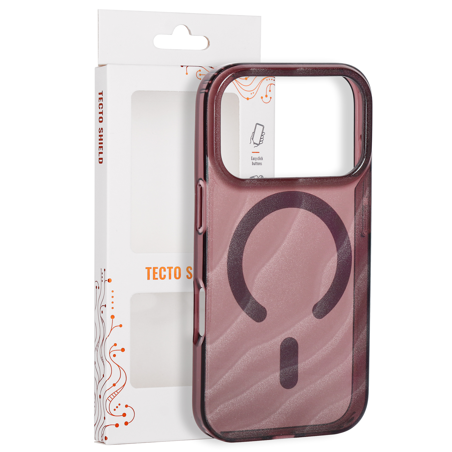 „Tecto Shield Desert Mag“ vāciņš modelim iPhone 17 Pro 6,3" / iPhone 18 Pro 6,3", sarkankoka krāsā