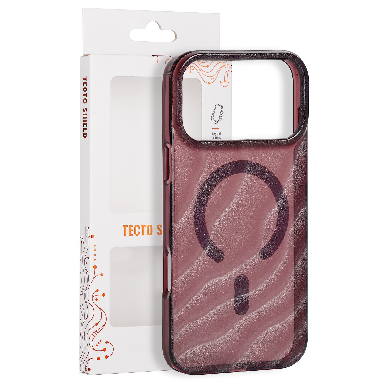 „Tecto Shield Desert Mag“ vāciņš modelim iPhone 17 Pro Max 6,9" / iPhone 18 Pro Max 6,9", sarkankoka krāsā