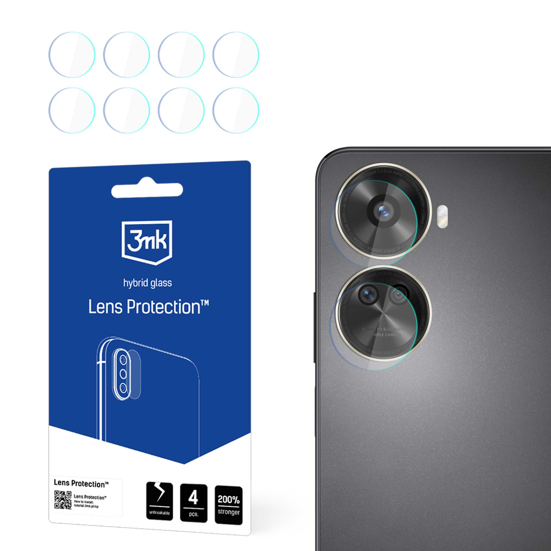 3mk Lens Protection – kameras objektīva aizsargs modelim Huawei Nova 12 SE