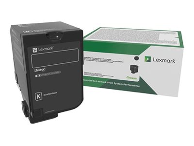 Oriģinālā Lexmark 75B20K0 atgriešanas programmas tonera kasetne, melna, lielas ietilpības, 13K lappušu, paredzēta CS727 / CX727 / CS728