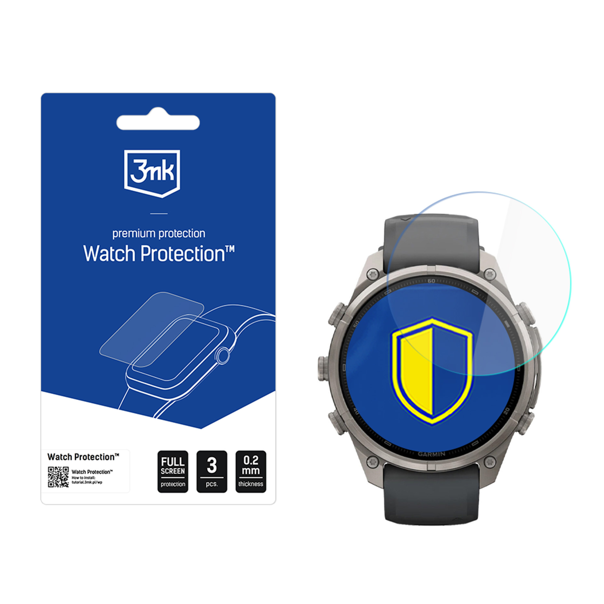 3mk Watch Protection FlexibleGlass – viedpulksteņa ekrāna aizsargs modelim Garmin Fenix 9 Pro 47mm