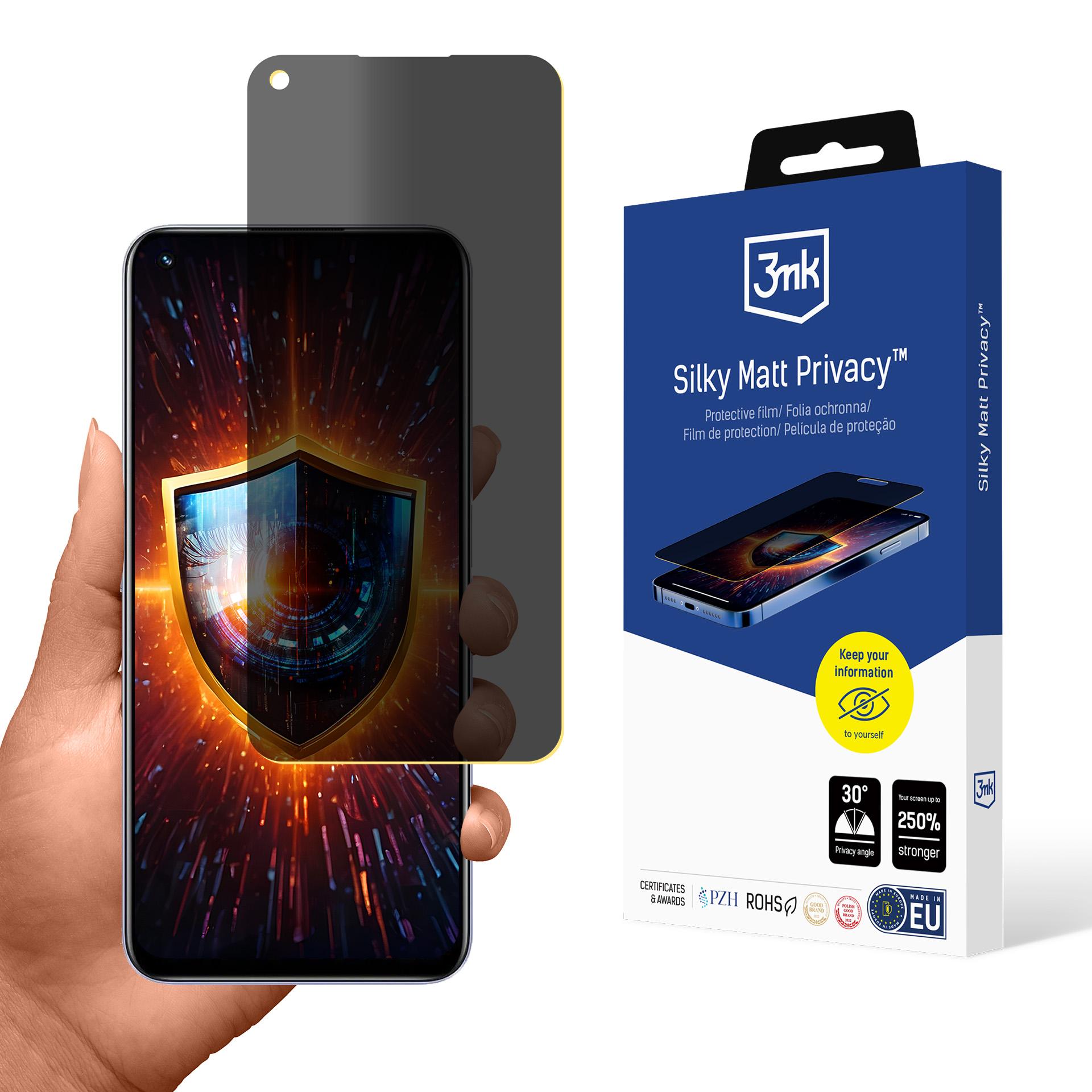 3mk Silky Matt Privacy – privātuma ekrāna aizsargs modelim Realme 8i