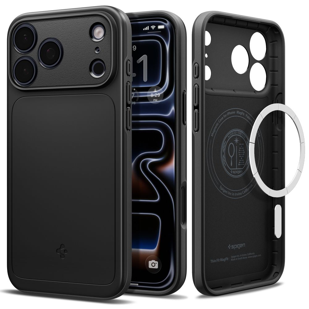 Spigen Thin Fit MagSafe maciņš iPhone 17 Pro / 18 Pro, melns
