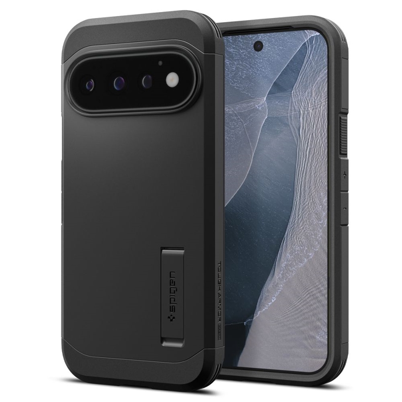 Spigen Tough Armor Mag MagSafe aizsargvāciņš Google Pixel 11 Pro tālrunim, melns