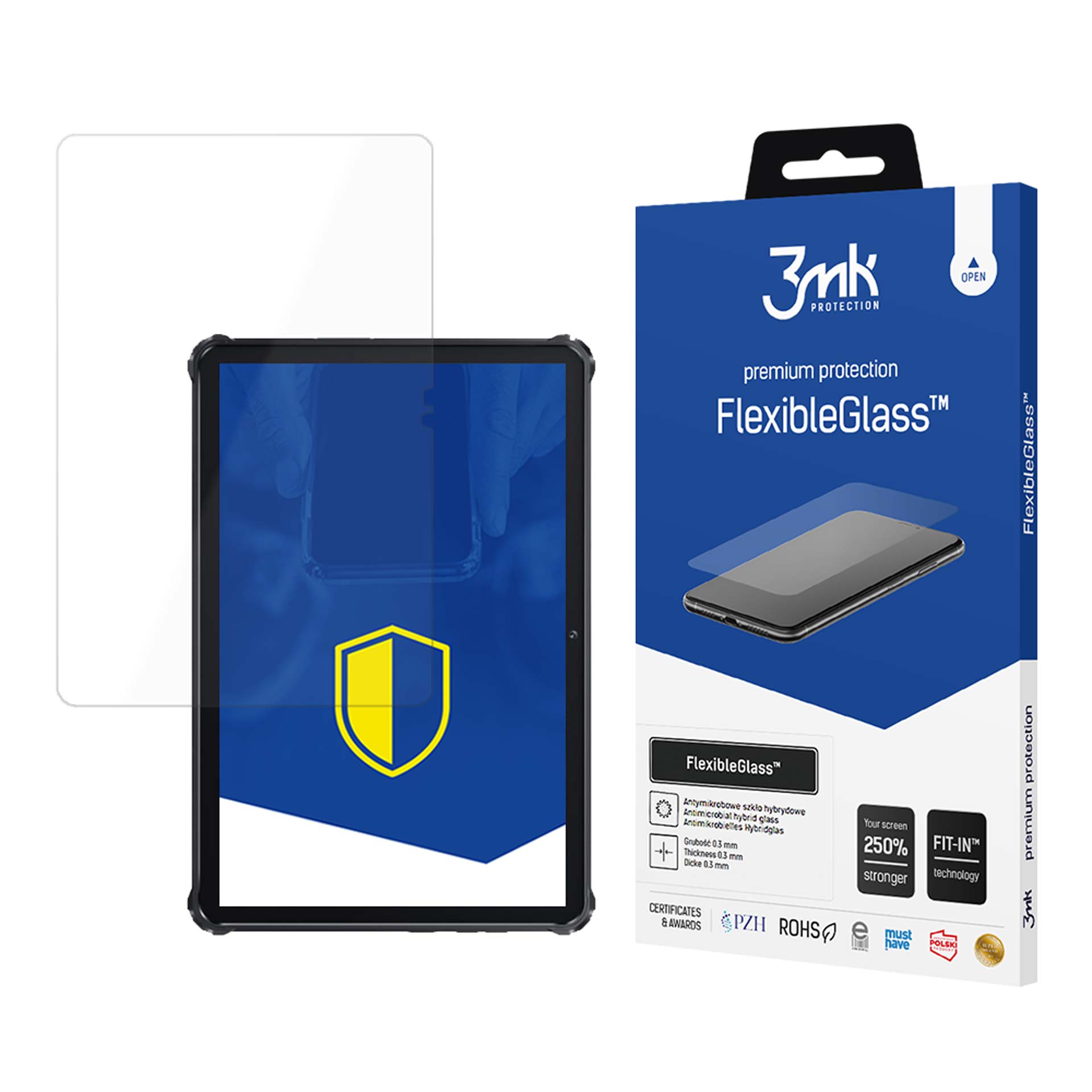3mk FlexibleGlass (līdz 13") – planšetdatora ekrāna aizsargs modelim Oukitel RT7 5G