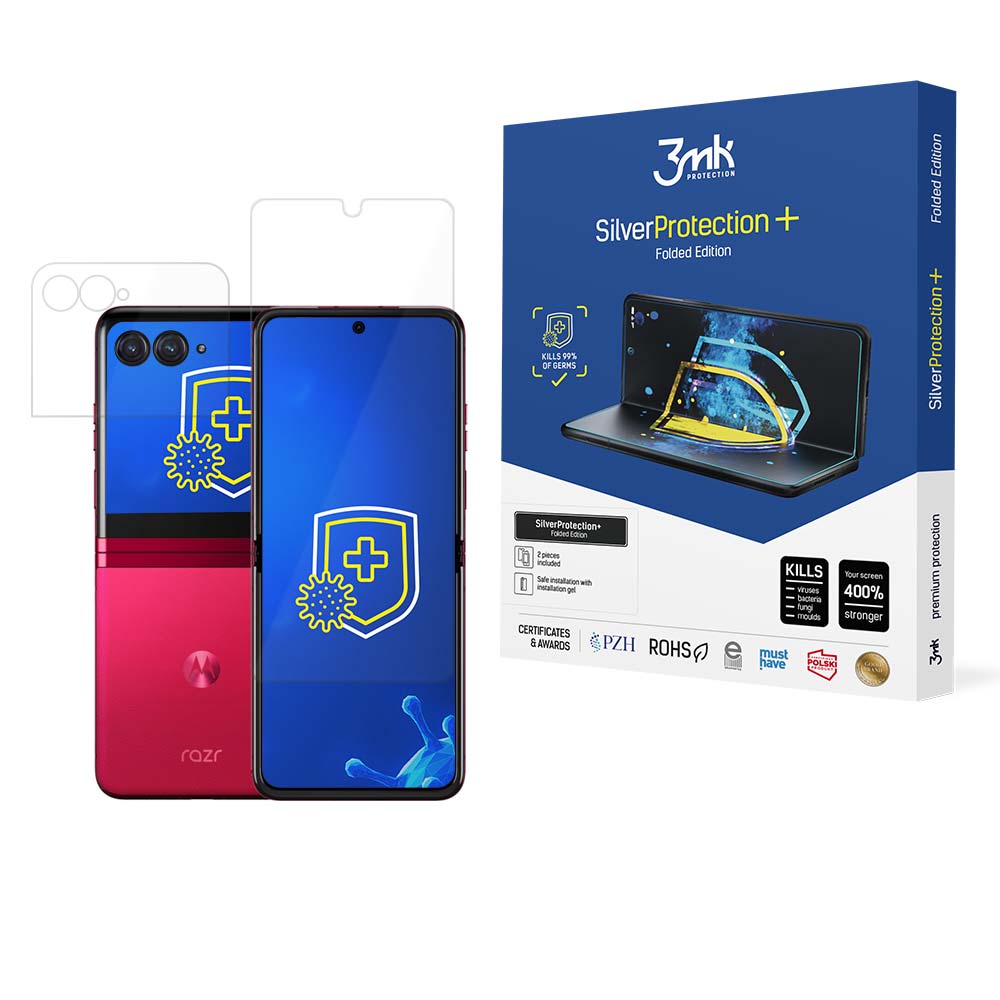 3mk SilverProtection+ Folded Edition – tālruņa ekrāna aizsargs modelim Motorola Razr 40 Ultra/Razr+ 2023