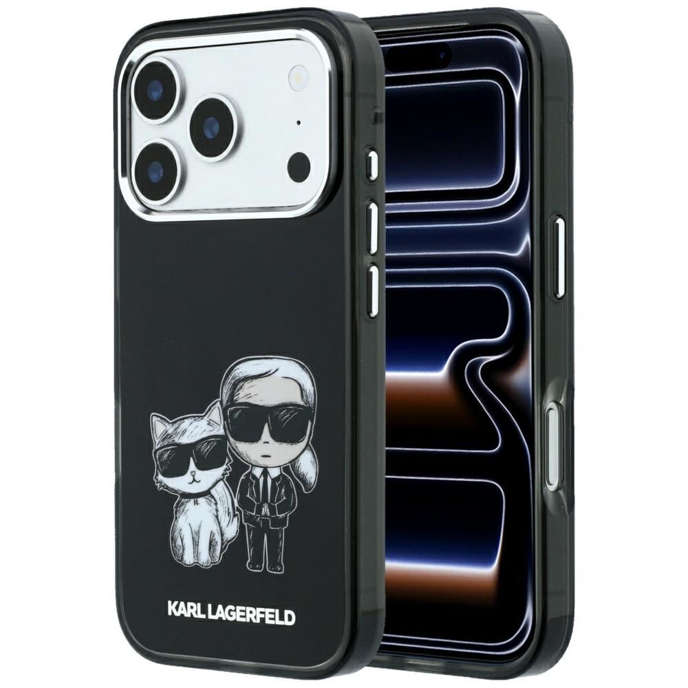 KARL LAGERFELD maciņš IPHONE 18 Pro /17 Pro saderīgs ar MagSafe (Bodies Sketch) (krāsa: melna)