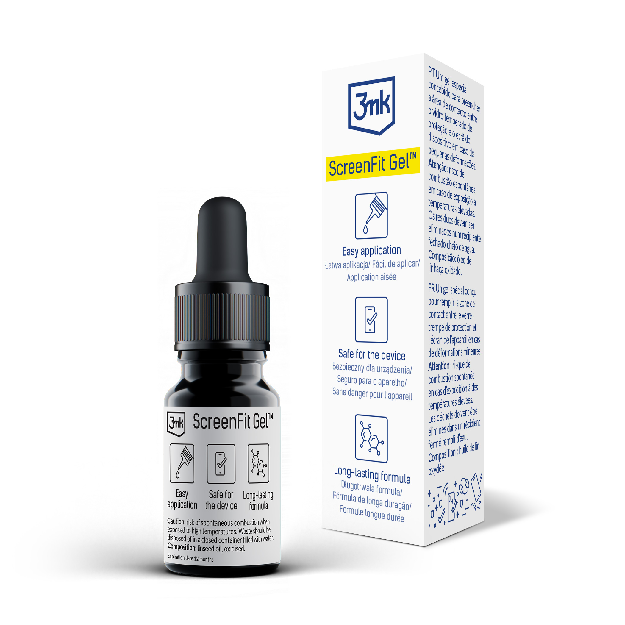 3mk ScreenFit Gel aizsargplēves uzstādīšanas gels