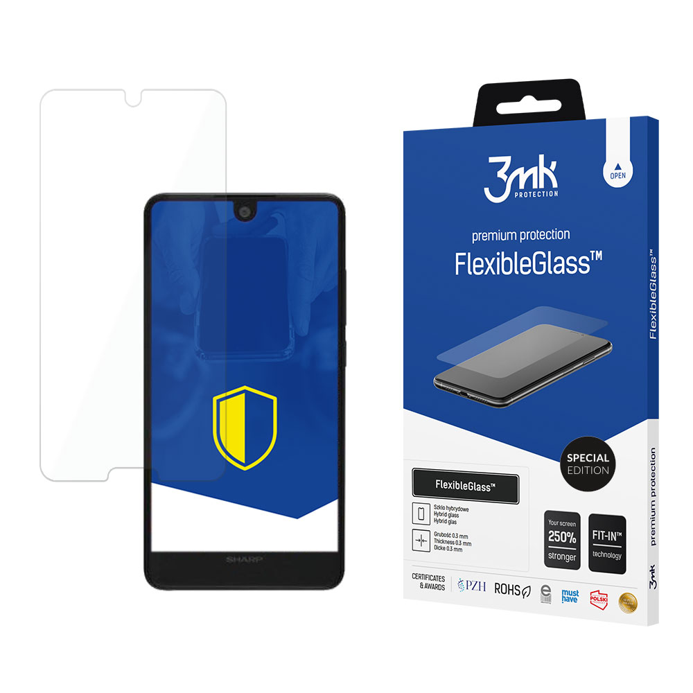 3mk FlexibleGlass Special Edition – tālruņa ekrāna aizsargs modelim Sharp Aquos C10