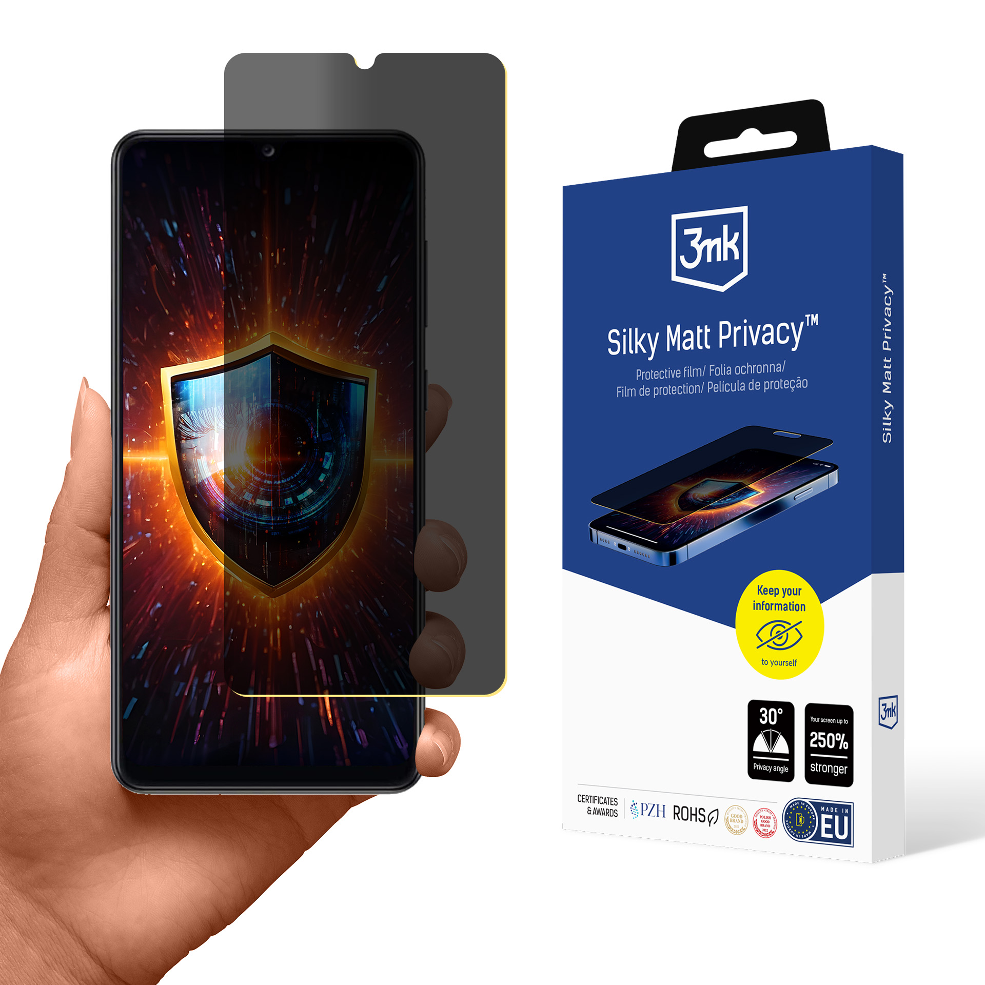 3mk Silky Matt Privacy – privātuma ekrāna aizsargs modelim Samsung Galaxy A31