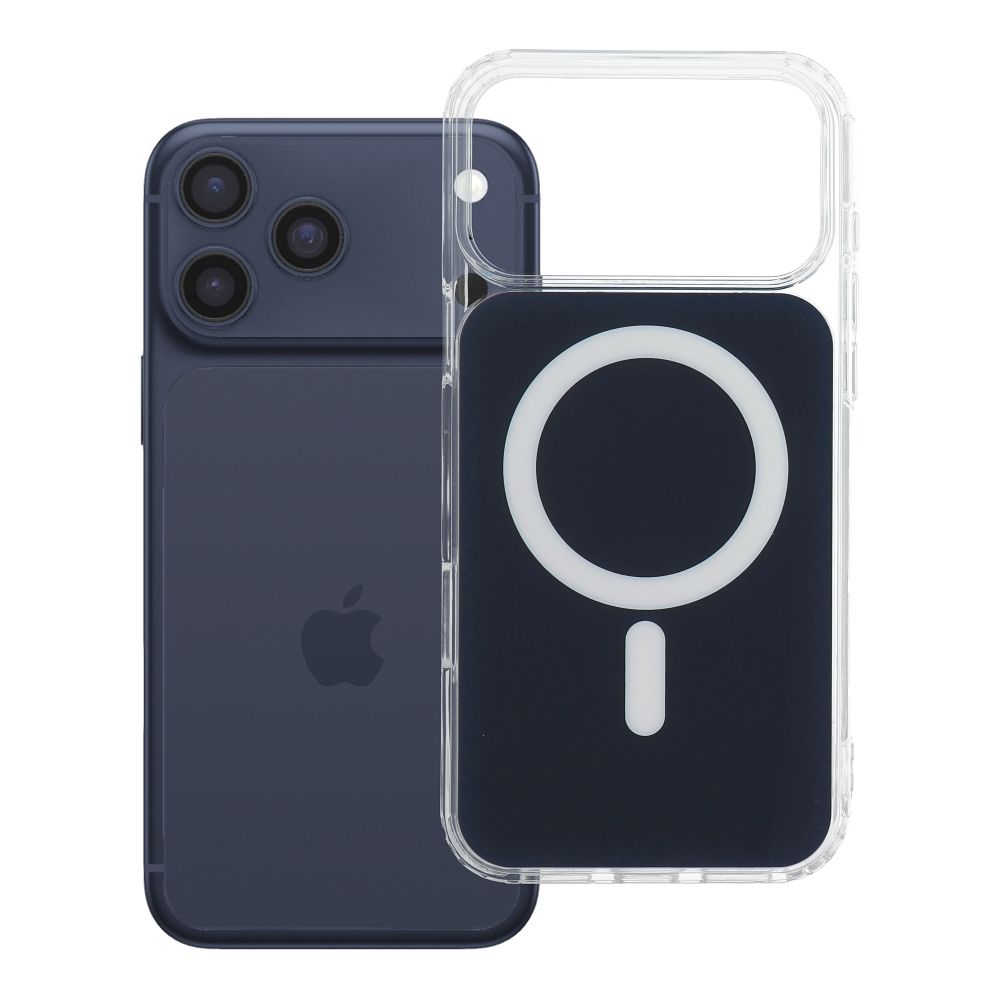 Aizsargvāciņš ierīcei iPhone 18 Pro Max / 17 Pro Max: Clear Fusion Mag Cover, saderīgs ar MagSafe, krāsa – tumši jūras zila