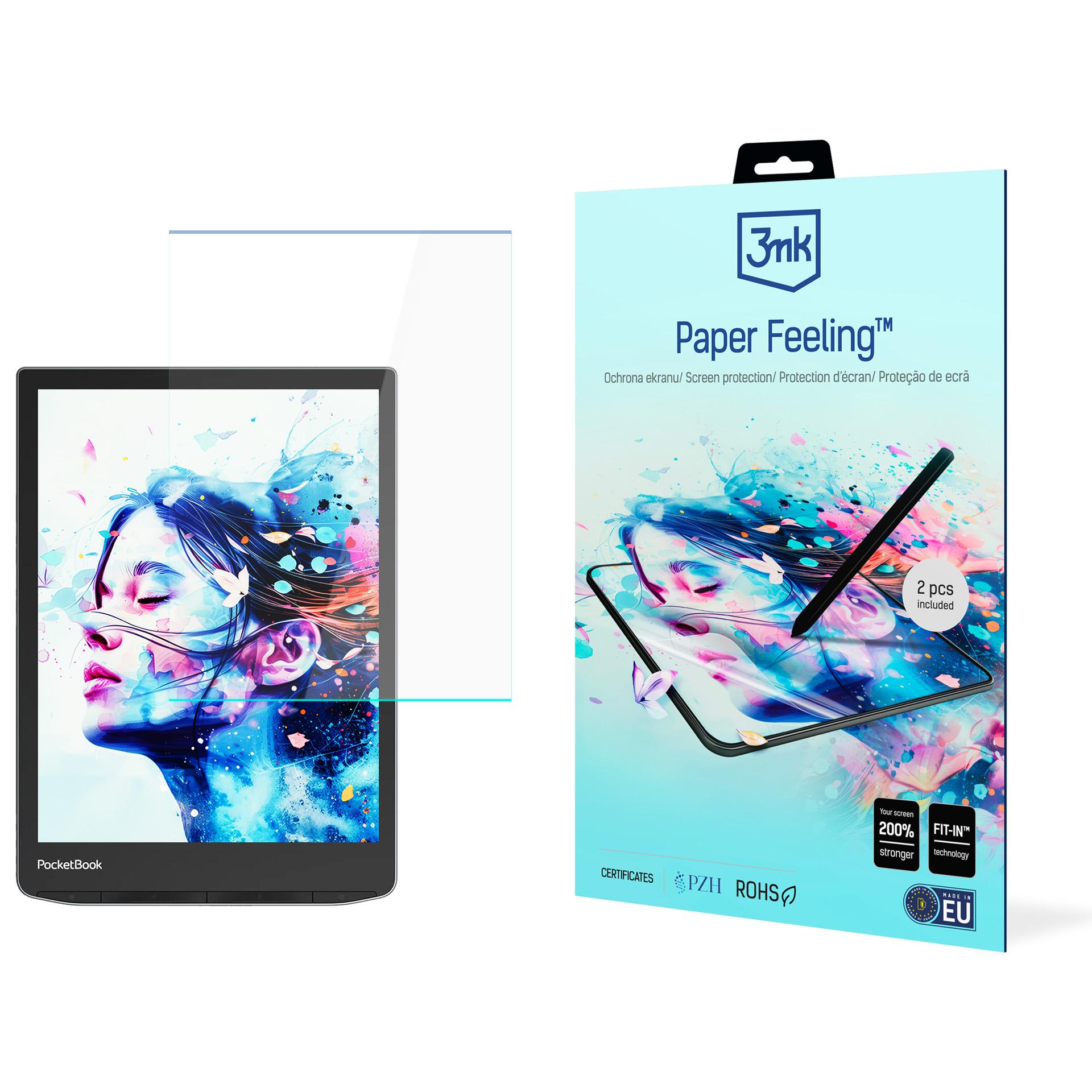 3mk Paper Feeling (līdz 8.3") – planšetdatora ekrāna aizsargs modelim PocketBook InkPad Color 3 7.8