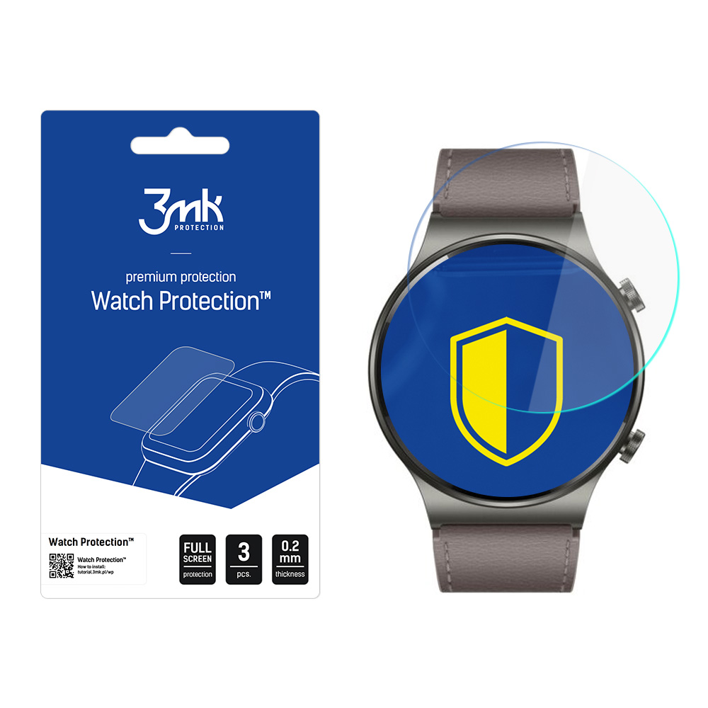 3mk Watch Protection FlexibleGlass – viedpulksteņa ekrāna aizsargs modelim Huawei Watch GT 2 Pro Classic