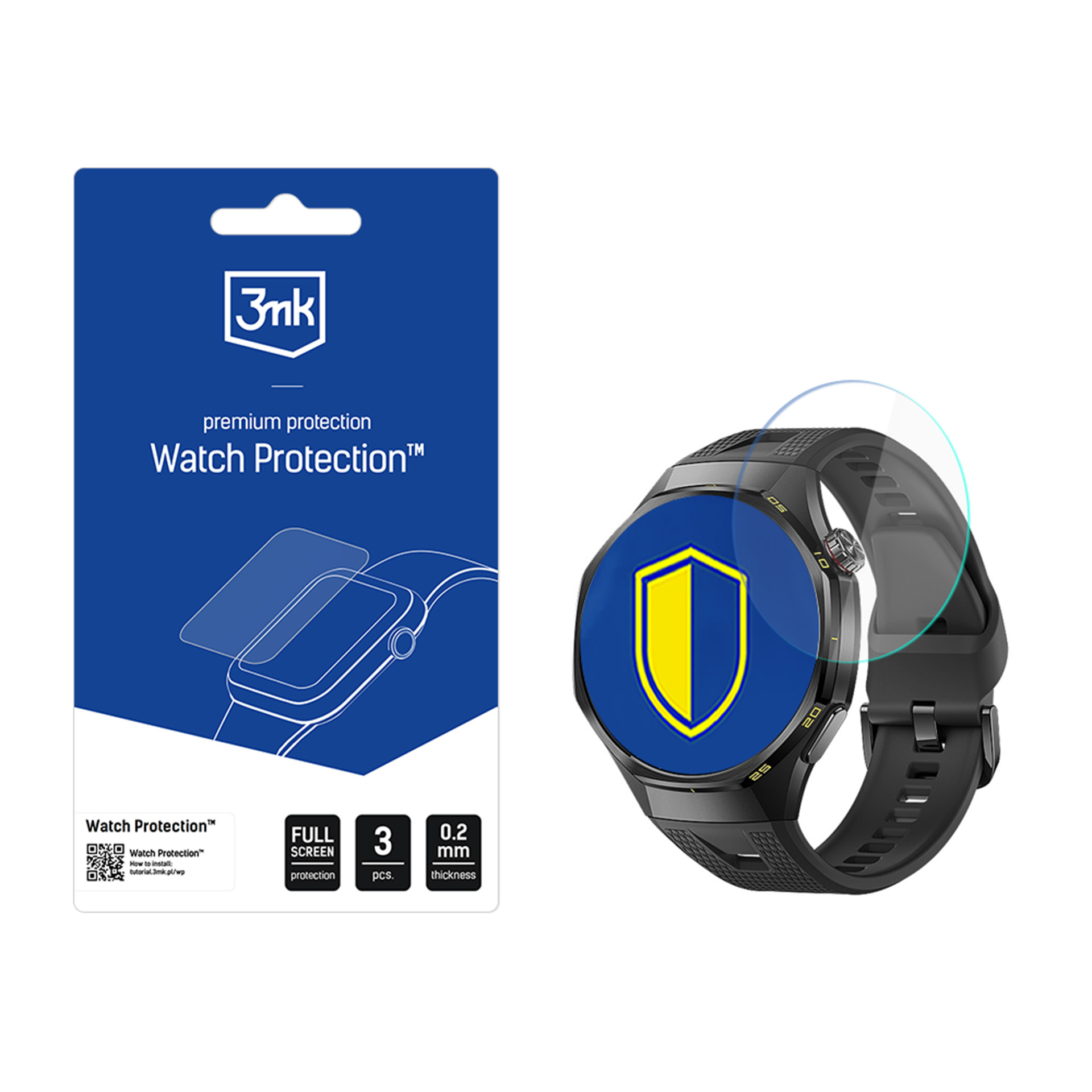 3mk Watch Protection FlexibleGlass – viedpulksteņa ekrāna aizsargs modelim Huawei Watch GT 7 41mm