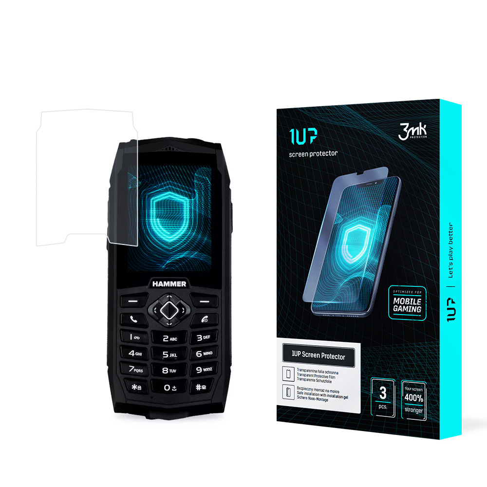 3mk 1UP – tālruņa ekrāna aizsargs modelim MyPhone Hammer 3/3 Plus