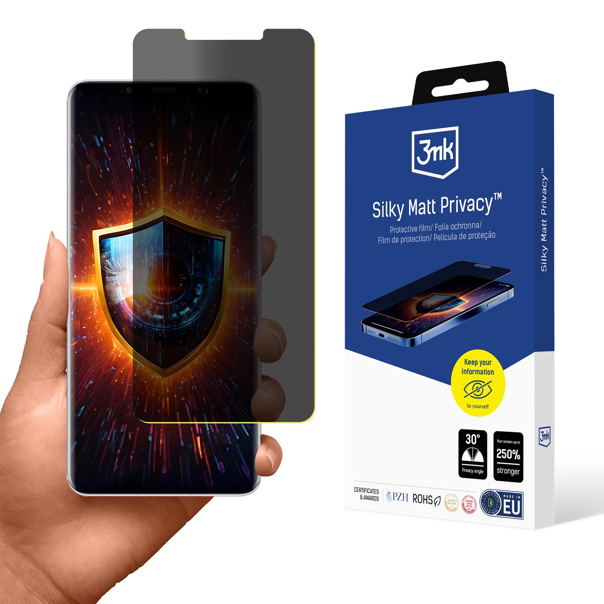 3mk Silky Matt Privacy – privātuma ekrāna aizsargs modelim Huawei Mate 50 Pro