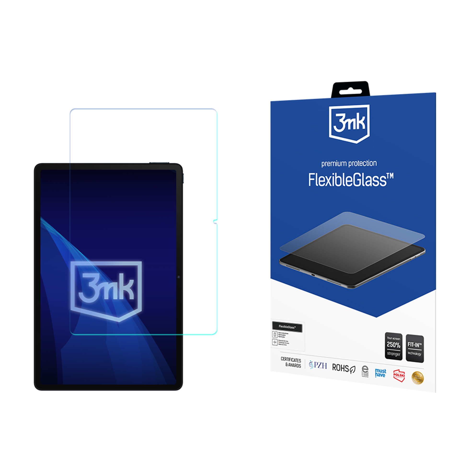 3mk FlexibleGlass (līdz 13") – planšetdatora ekrāna aizsargs modelim Black Shark Pad 7 / Pad 7 Pro 11"