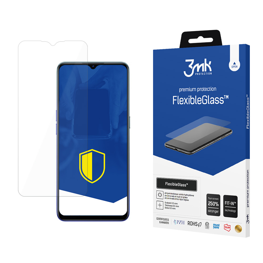 Hibrīdais stikls 3mk FlexibleGlass™ uz Oppo Reno 3