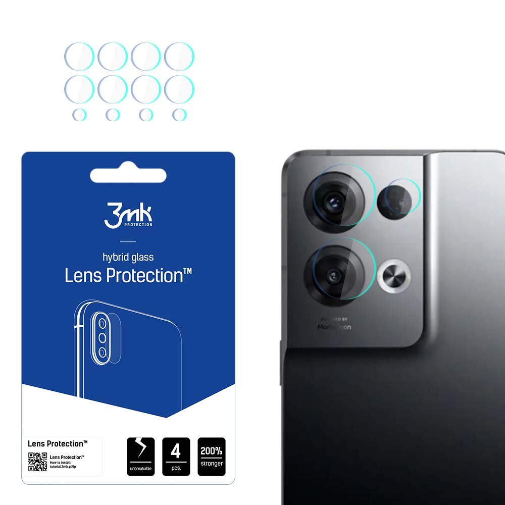 3mk Lens Protection – kameras objektīva aizsargs modelim Oppo Reno 8 Pro