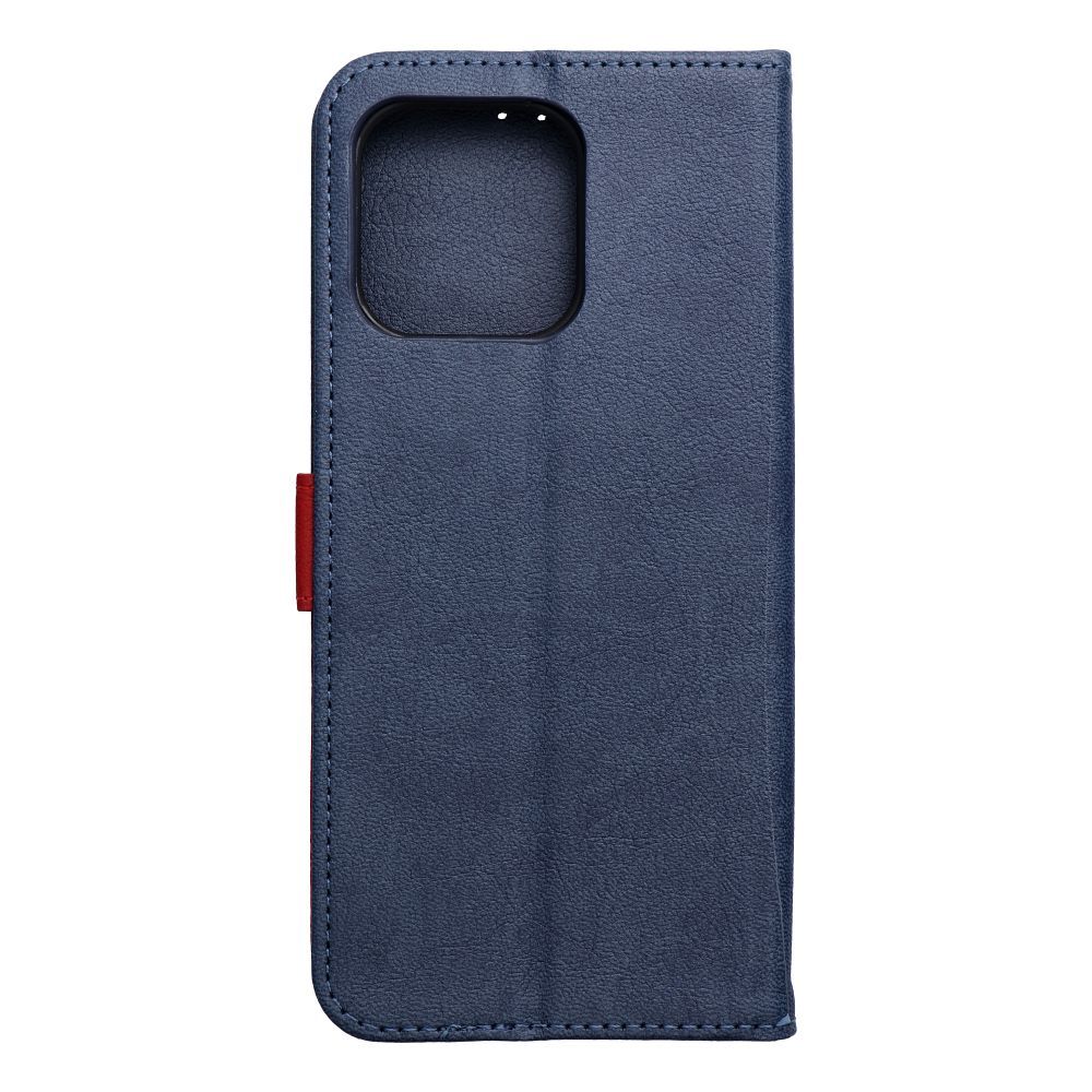 Tumši zils un sarkans Split Book atverams maciņš Motorola G57 POWER