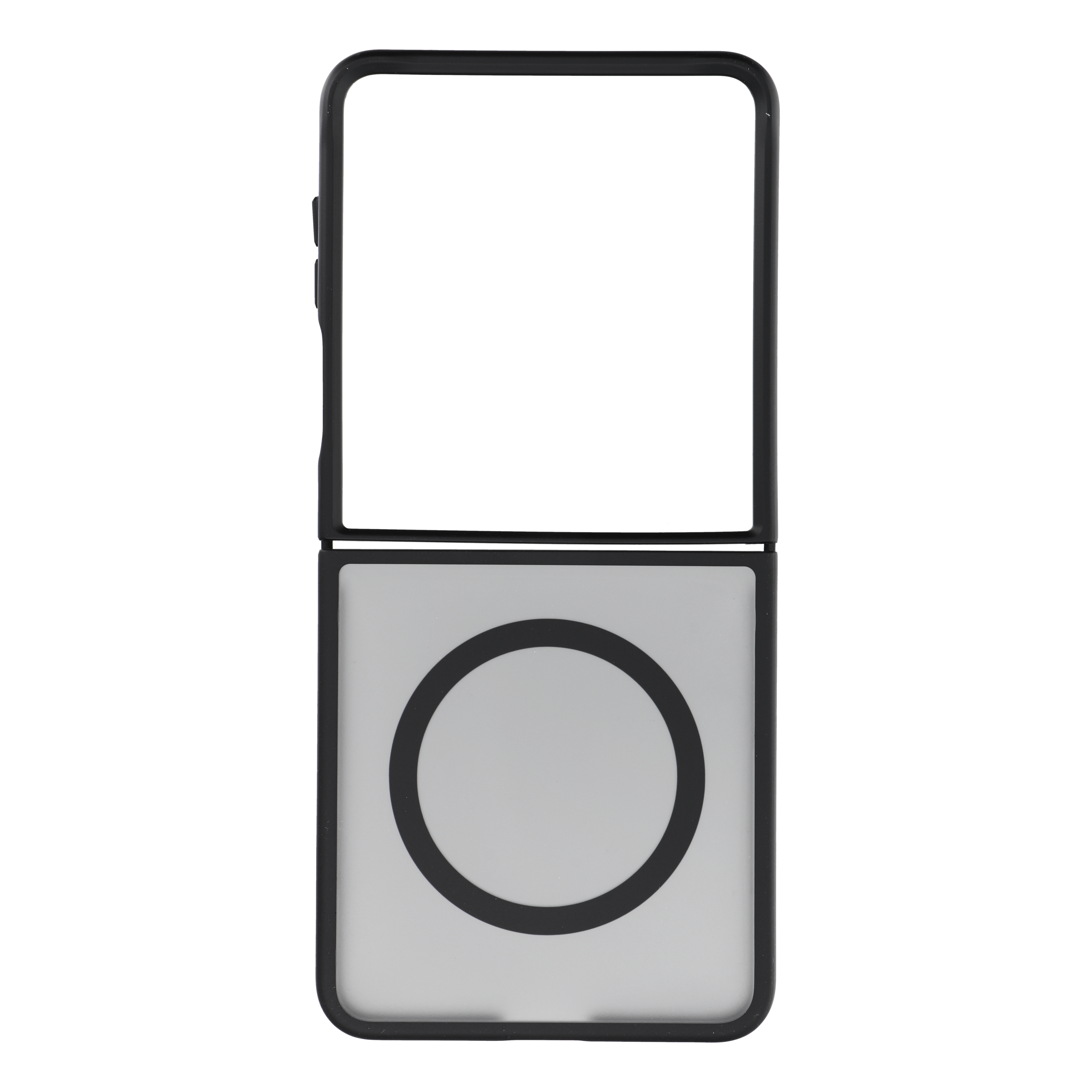 Melns 4sF-S Acrylic vāciņš ar MagSafe atbalstu Samsung Galaxy Z Flip8 tālrunim
