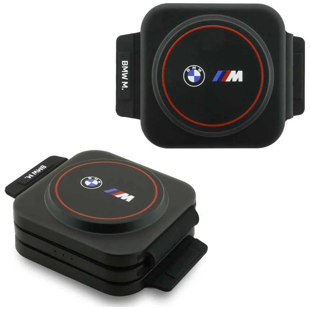 BMW M Qi2 3 vienā bezvadu lādētājs, 15 W, drukāts logotips, sarkans