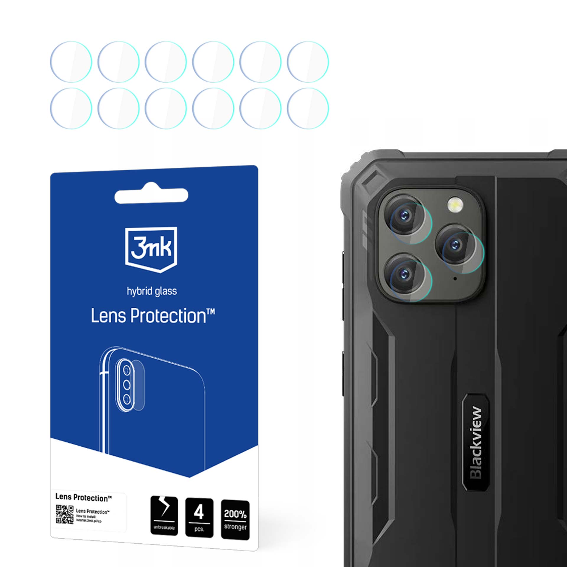 3mk Lens Protection – kameras objektīva aizsargs modelim Blackview BV5300 Plus