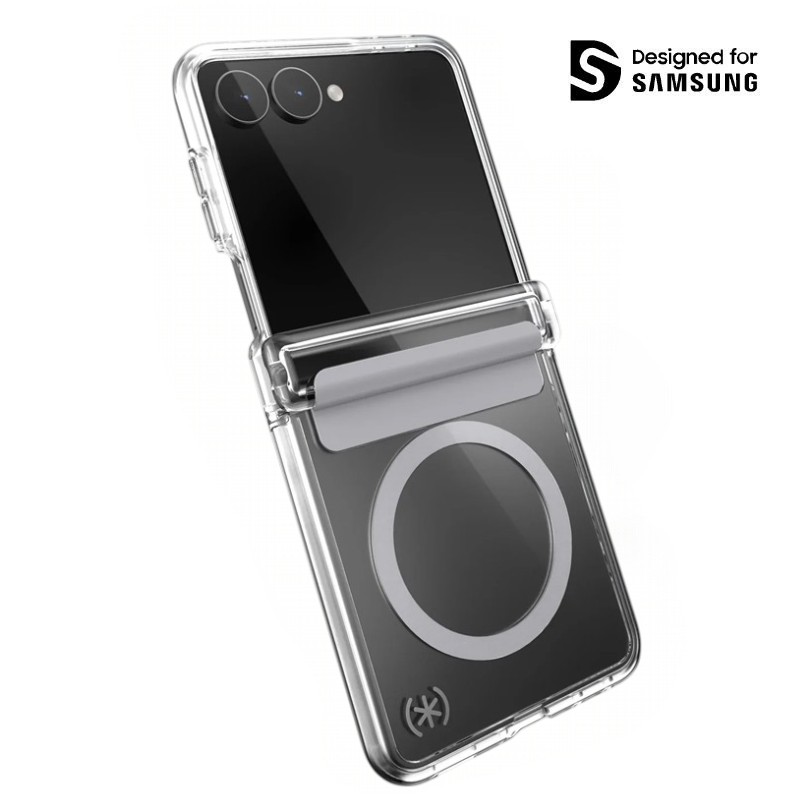 Speck Presidio Perfect-Clear Magnet – MagSafe vāciņš Samsung Galaxy Z Flip 8 (caurspīdīgs)