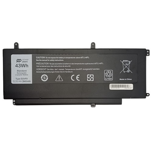Portatīvā datora akumulators Dell D2VF9, 3840 mAh, Power Plant
