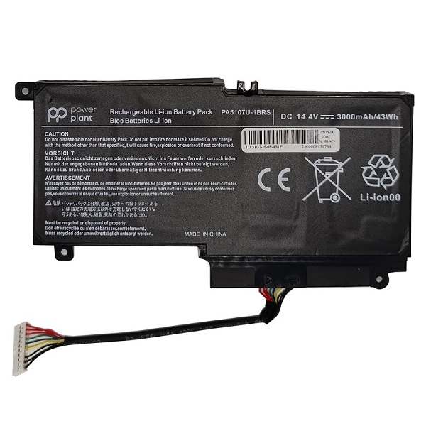 PowerPlant Klēpjdatora akumulators TOSHIBA PA5107U-1BRS, 3000