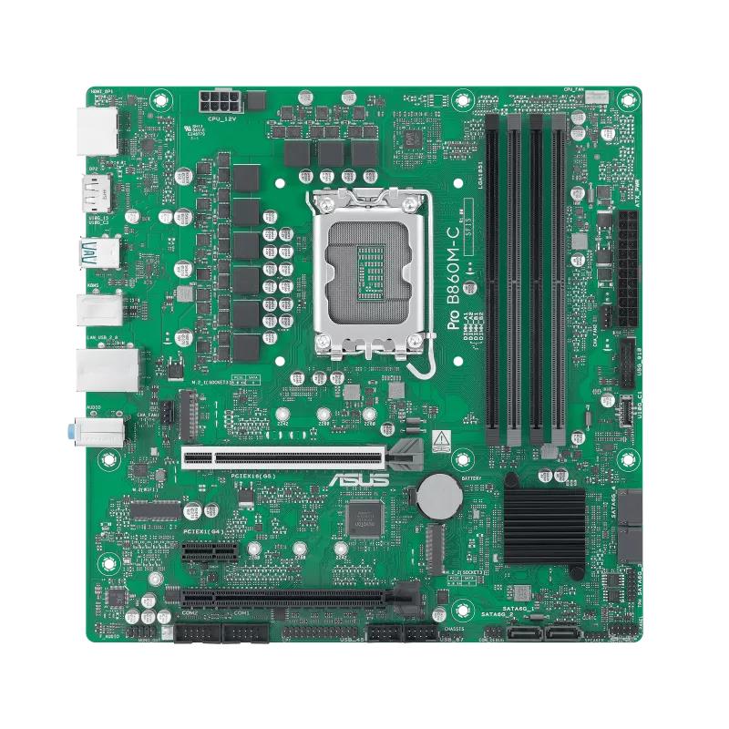ASUS PROB860M-C-CSM Intel B860 LGA 1851 (Socket V1) micro ATX mātesplate, DDR5-SDRAM, 4 sloti, 2 x M.2