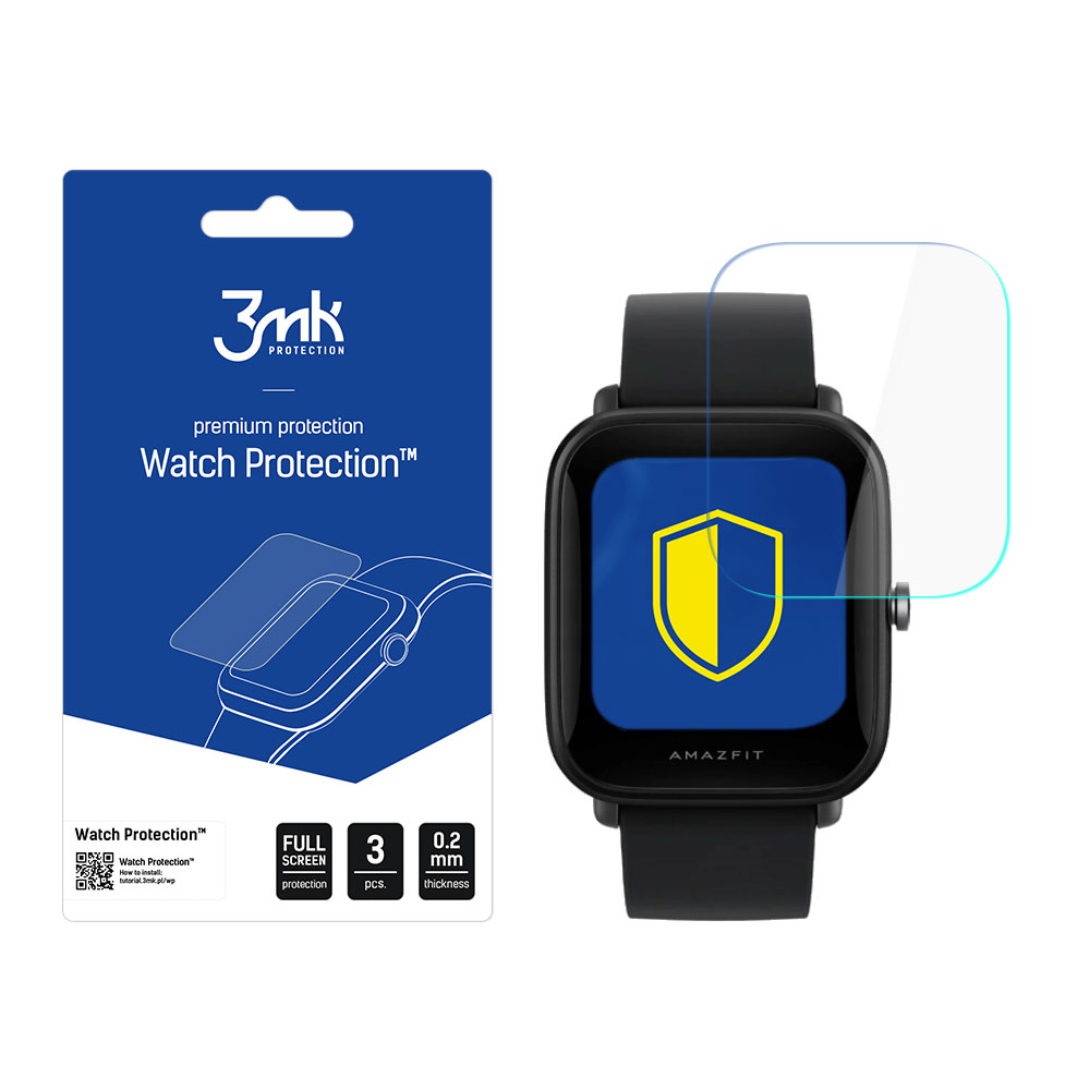 3mk Watch Protection ARC – viedpulksteņa ekrāna aizsargs modelim Xiaomi Amazfit BIP U