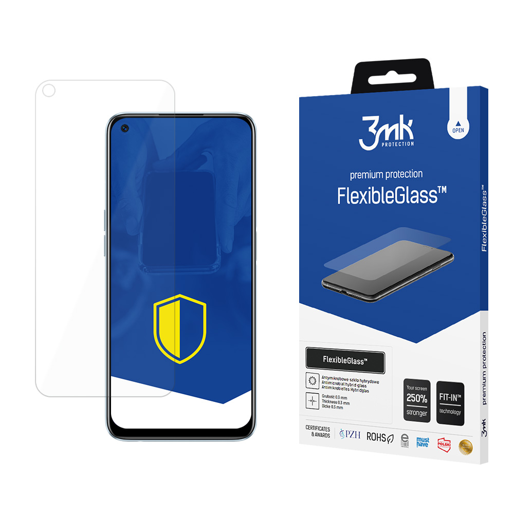 3mk FlexibleGlass™ hibrīdais stikls Realme 6 viedtālrunim