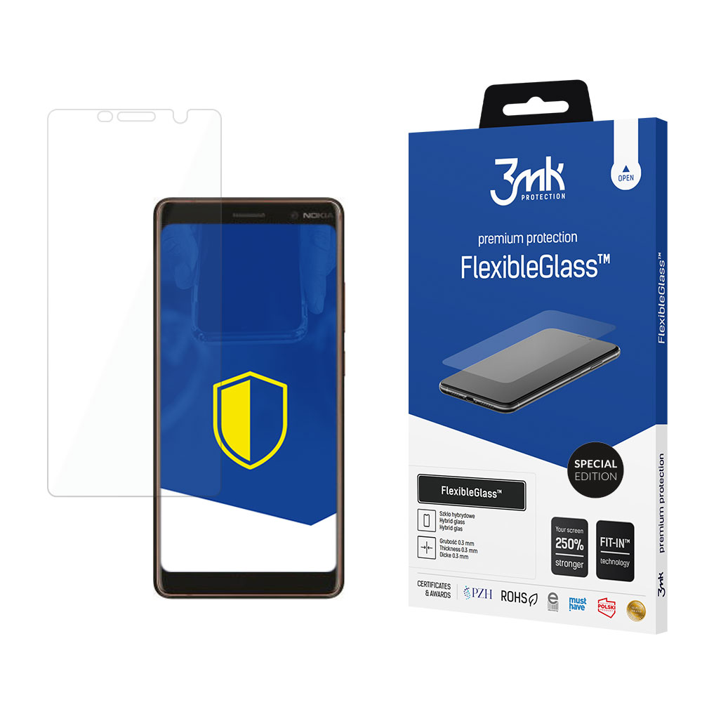 3mk FlexibleGlass Special Edition – tālruņa ekrāna aizsargs modelim Nokia 7 Plus