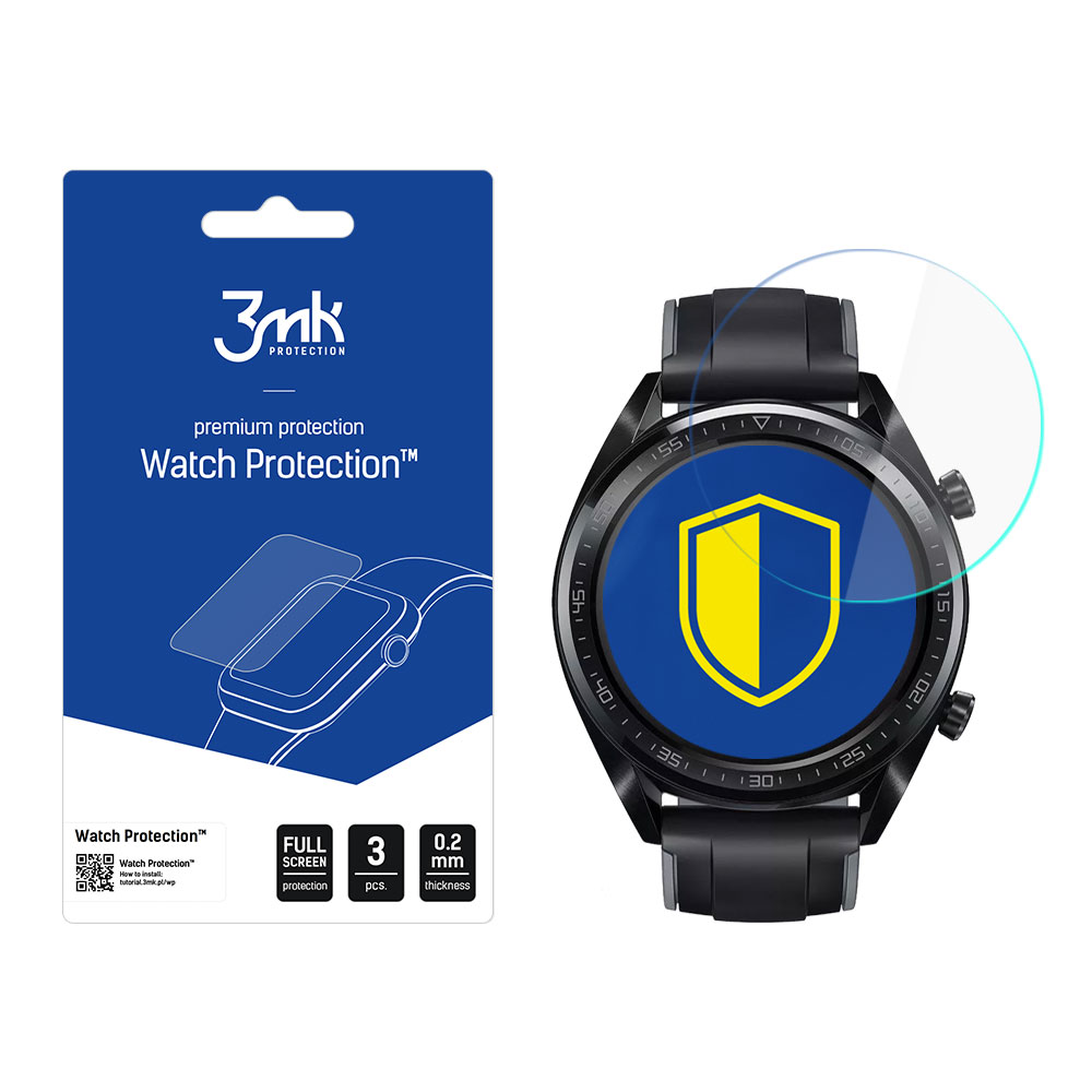 3mk Watch Protection FlexibleGlass – viedpulksteņa ekrāna aizsargs modelim Huawei WATCH GT
