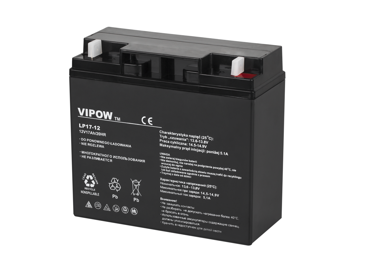 VIPOW gēla akumulators, 12 V, 17