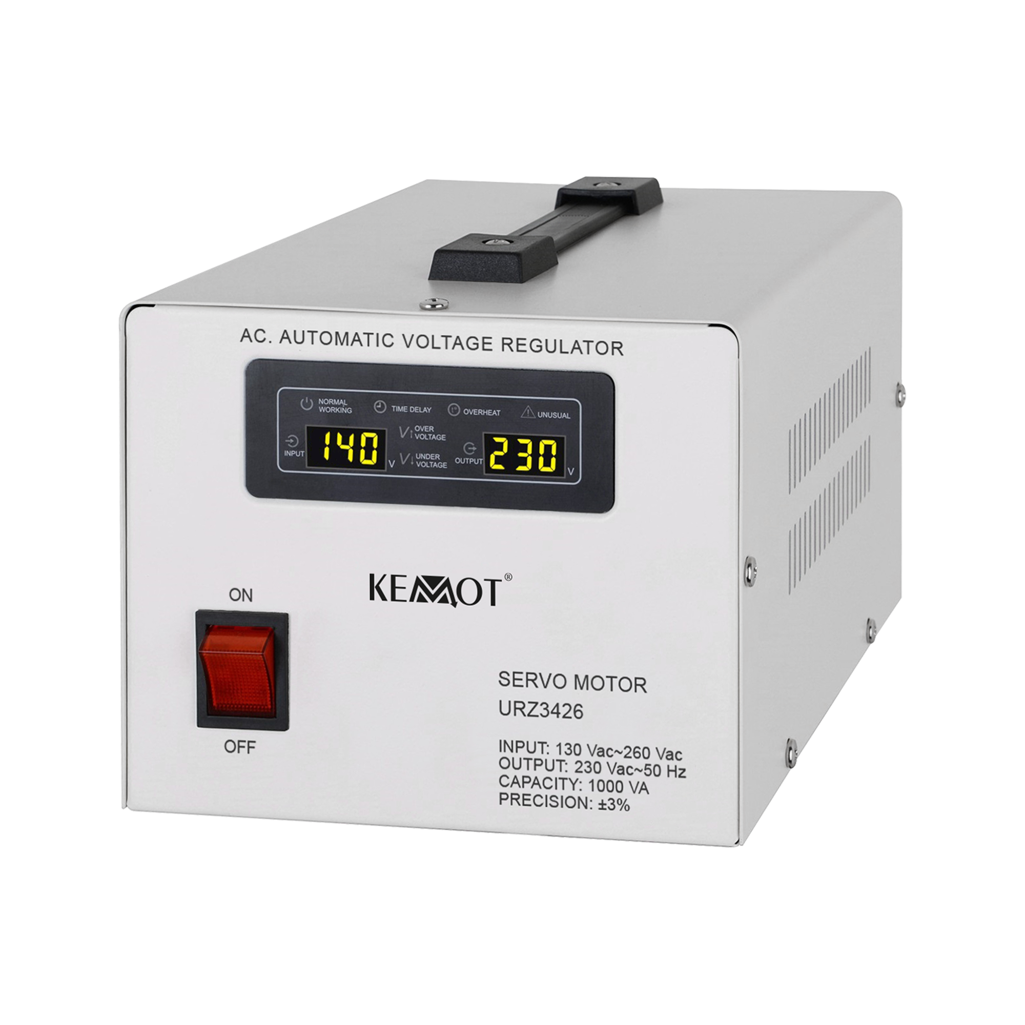 Automātiskais sprieguma stabilizators KEMOT MSER-1000 (1000 VA, servomotors)