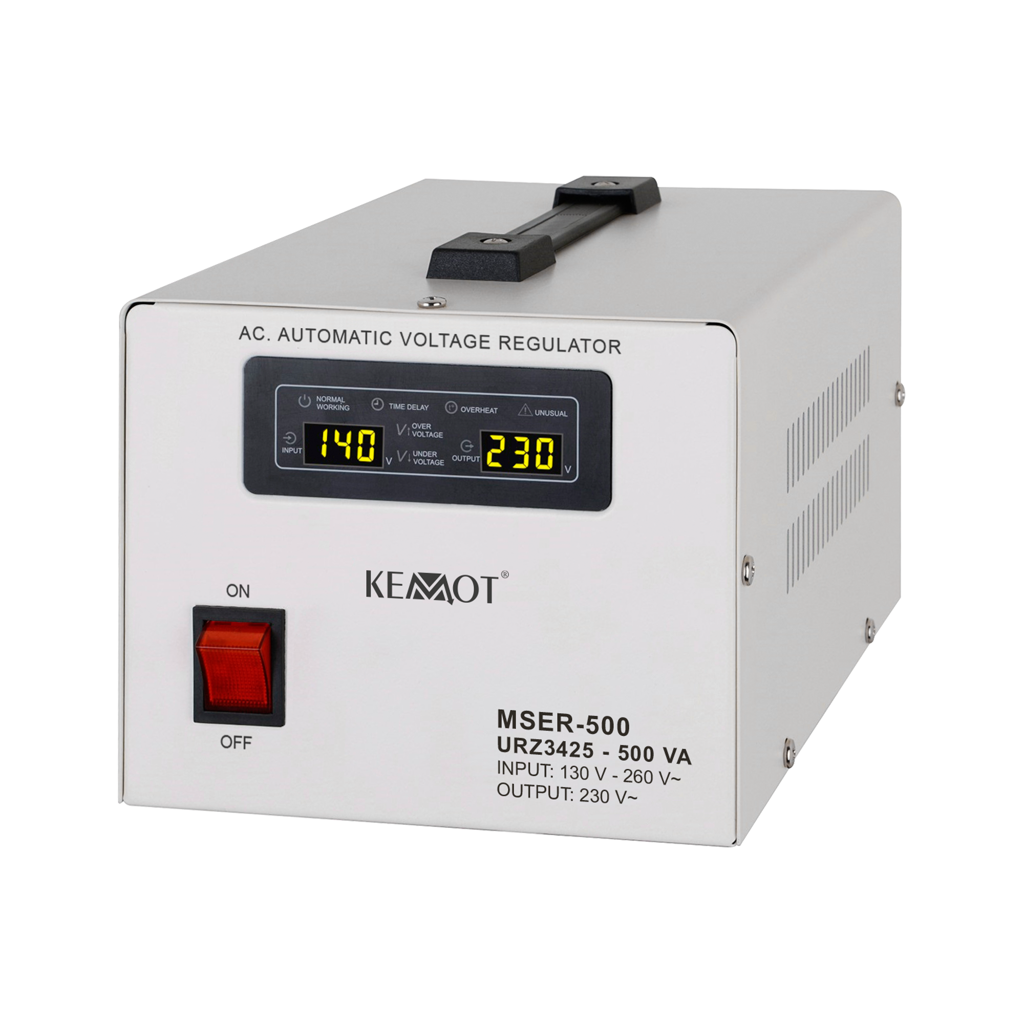 Automātiskais sprieguma stabilizators KEMOT MSER-500 (500 VA, servomotors)