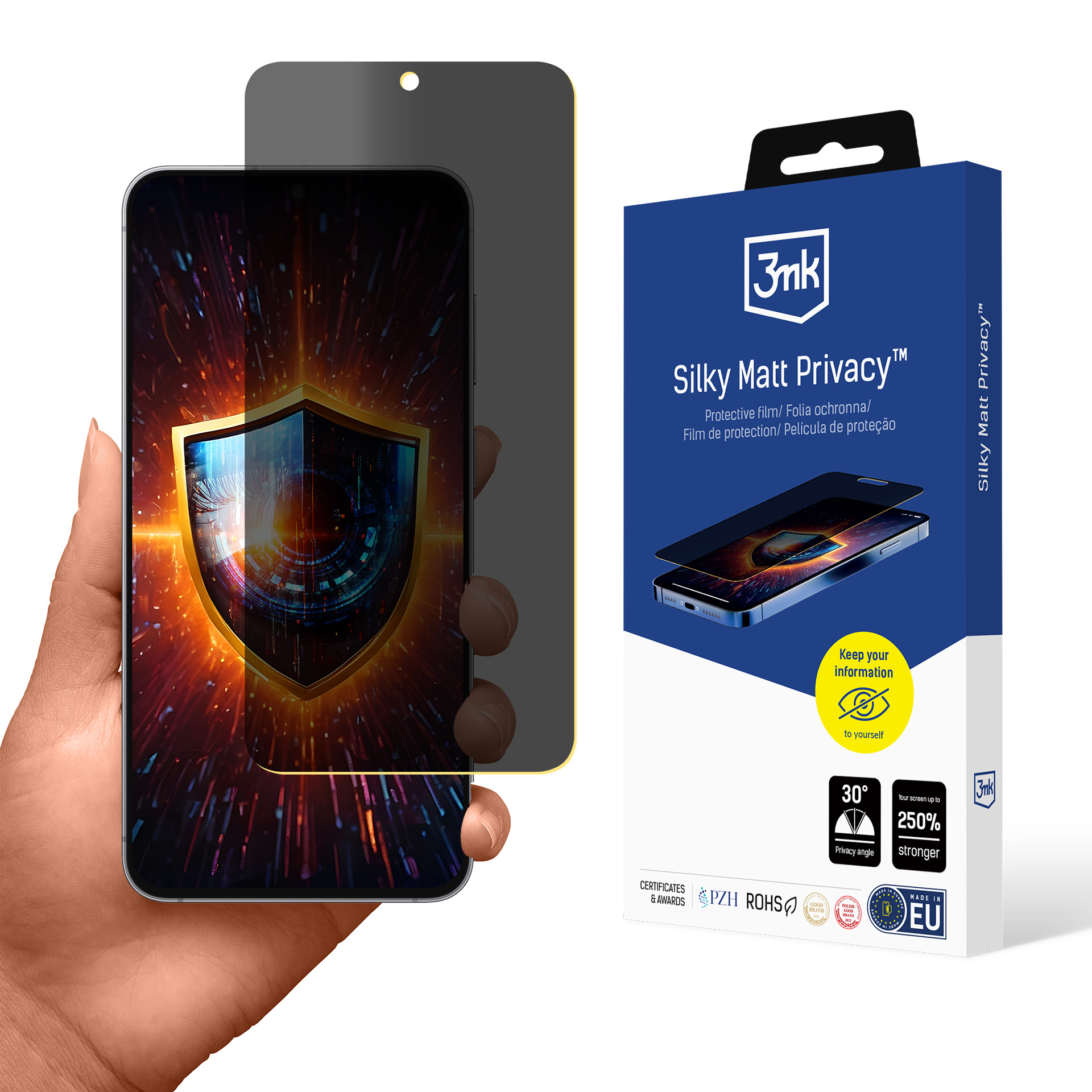 3mk Silky Matt Privacy – privātuma ekrāna aizsargs modelim Samsung Galaxy S26 FE