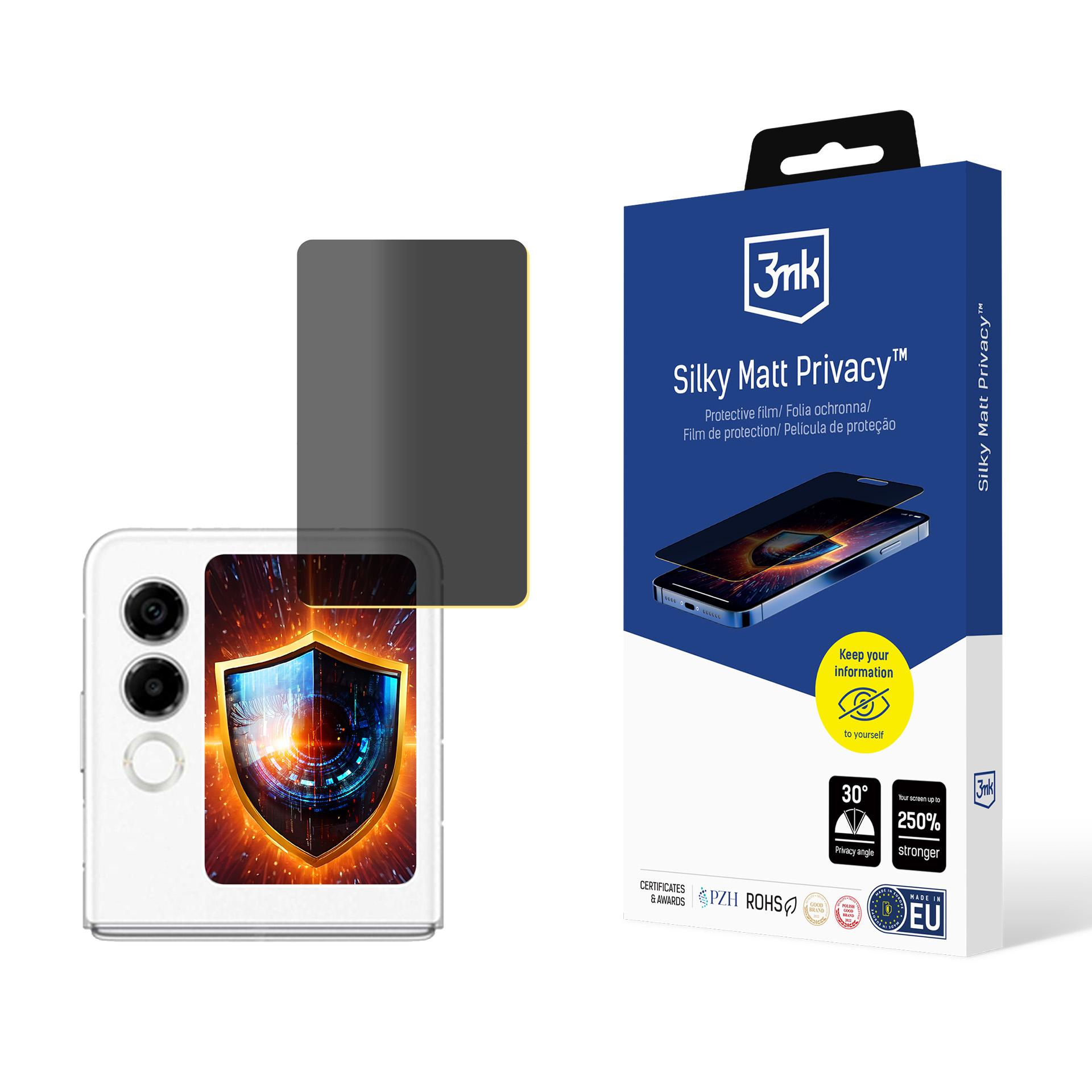 3mk Silky Matt Privacy – privātuma ekrāna aizsargs modelim Nubia Flip 2 (front)