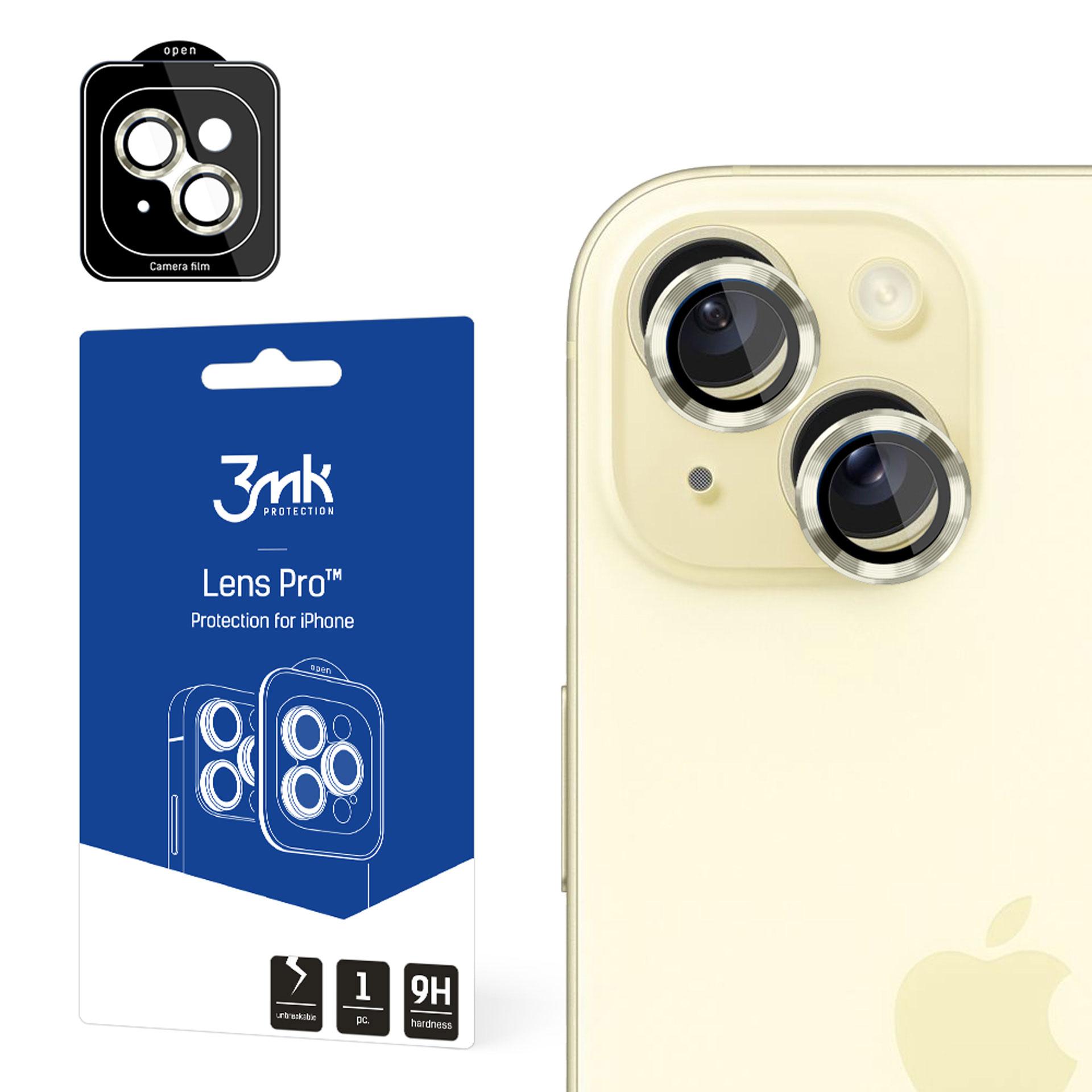 Apple iPhone 15 - 3mk Lēcas aizsardzība Pro dzeltena