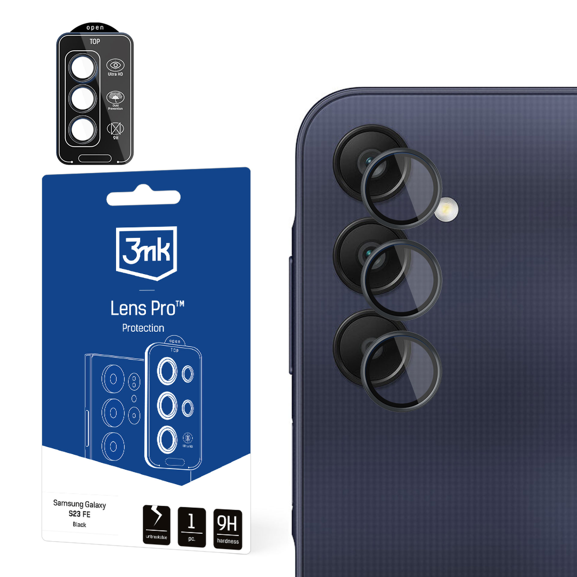 Samsung Galaxy A25 5G - 3mk objektīva aizsardzība Pro melna