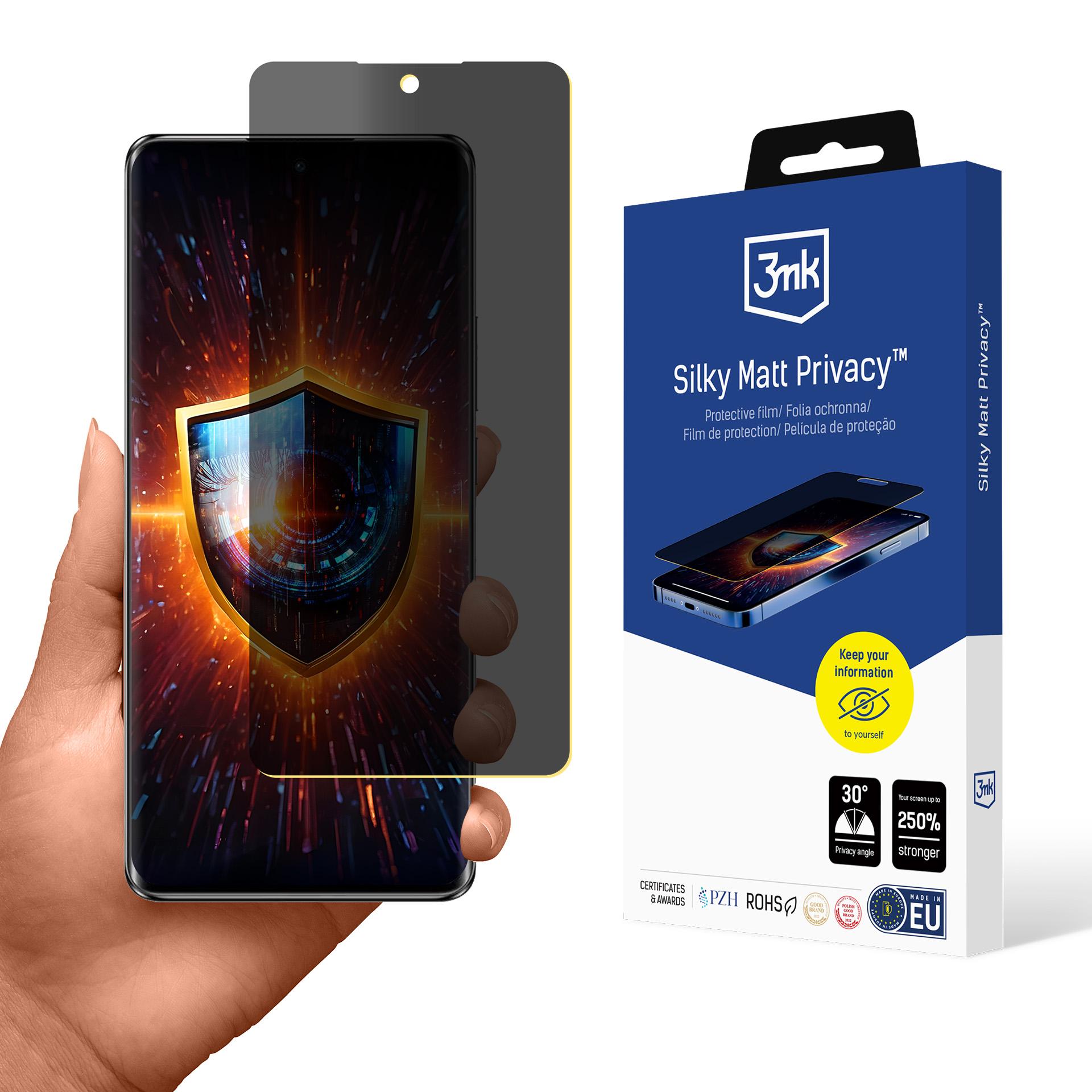 3mk Silky Matt Privacy – privātuma ekrāna aizsargs modelim Oppo Reno 10 (CPH2531)/Pro
