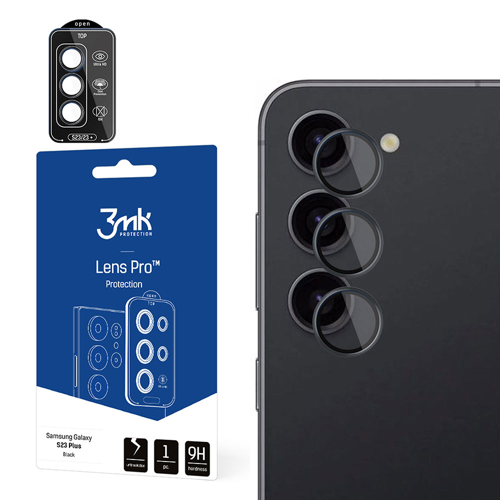Samsung Galaxy S23 5G – 3mk kameras aizsardzība Pro melna