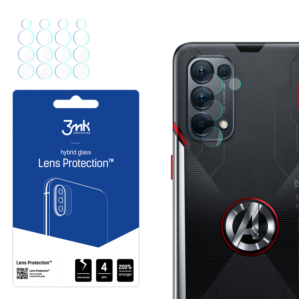 3mk Lens Protection – kameras objektīva aizsargs modelim Oppo Reno 5 Marvel Edition